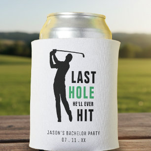Rafraîchisseur Pour Canette Dernier Swing de Golf Soirée de Célibat Blanc