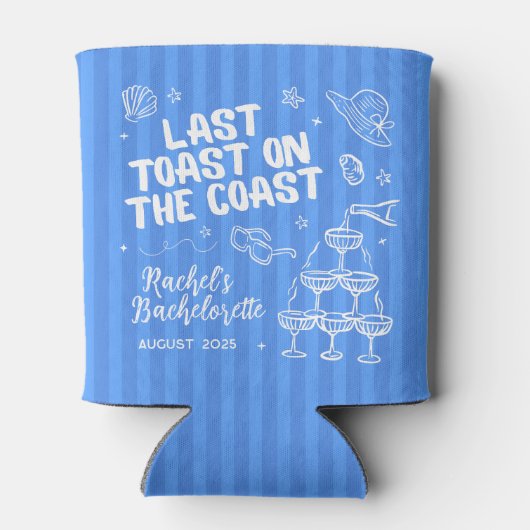 Rafraîchisseur Pour Canette Dernier Toast Bachelorette Can Cooler - Retro Stri (Dos)