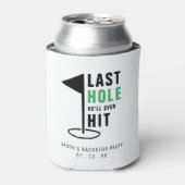 Rafraîchisseur Pour Canette Dernier Trou Golf Bachelor Party Blanc (Can devant)
