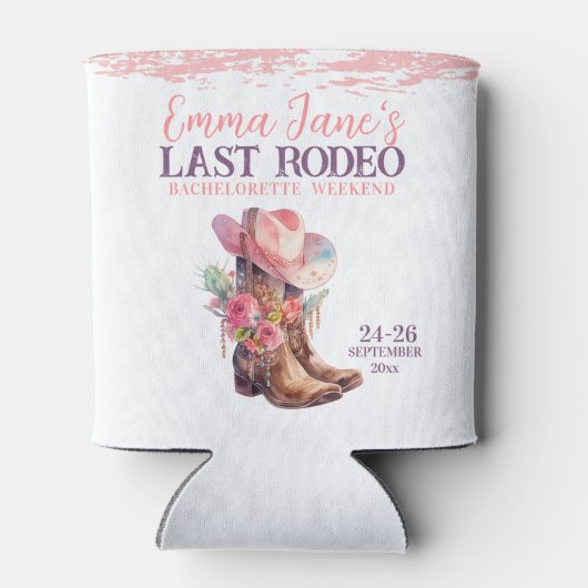 Rafraîchisseur Pour Canette Dernière Cavalière Rodeo Rose Enterrement de Vie d (Dos)