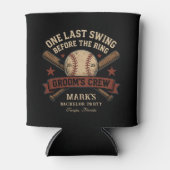 Rafraîchisseur Pour Canette Dernière Fête de Célibataire de Baseball (Devant)