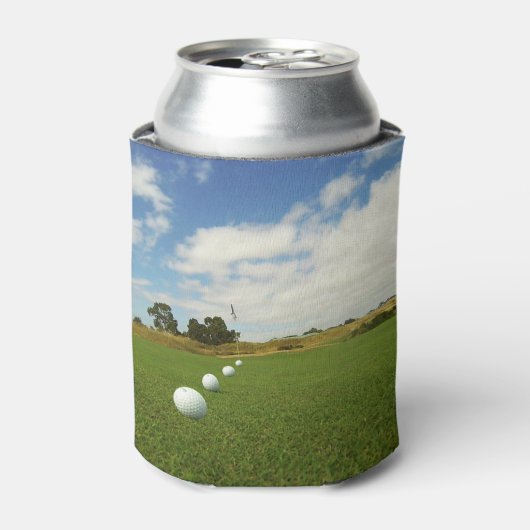 Rafraîchisseur Pour Canette Des Boules De Golf Bordées Au Drapeau, (Can devant)