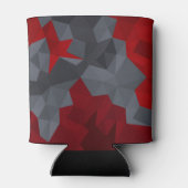 Rafraîchisseur Pour Canette Des triangles gris, rouges disposés aléatoirement. (Dos)