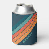 Rafraîchisseur Pour Canette Desert Cactus Sunrise Stripes avec nom (Can devant)