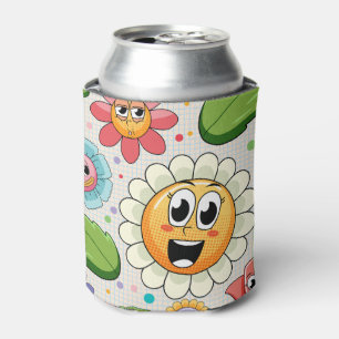 Rafraîchisseur Pour Canette Design arrière - plan transparent avec fleurs colo