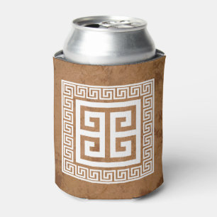 Rafraîchisseur Pour Canette Design blanc de clé grecque