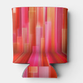 Rafraîchisseur Pour Canette Design d'intérieur rayé rouge texture. (Dos)
