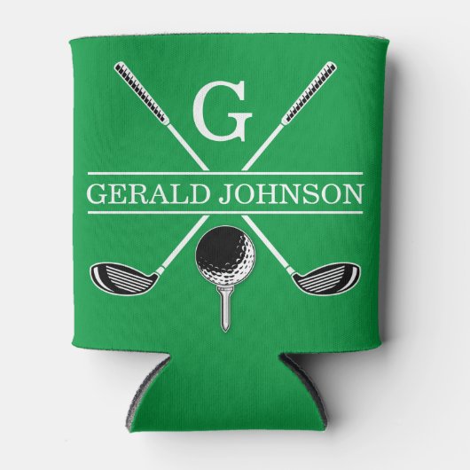 Rafraîchisseur Pour Canette Design élégant de monogramme de golf (Devant)