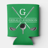 Rafraîchisseur Pour Canette Design élégant de monogramme de golf (Dos)