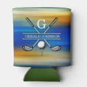 Rafraîchisseur Pour Canette Design élégant de Monogramme de Golf Customisé (Dos)