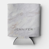 Rafraîchisseur Pour Canette Design élégant en marbre gris et beige (Devant)