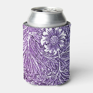 Rafraîchisseur Pour Canette Design floral complexe dans les tons violets et bl