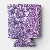 Rafraîchisseur Pour Canette Design floral complexe dans les tons violets et bl (Dos)