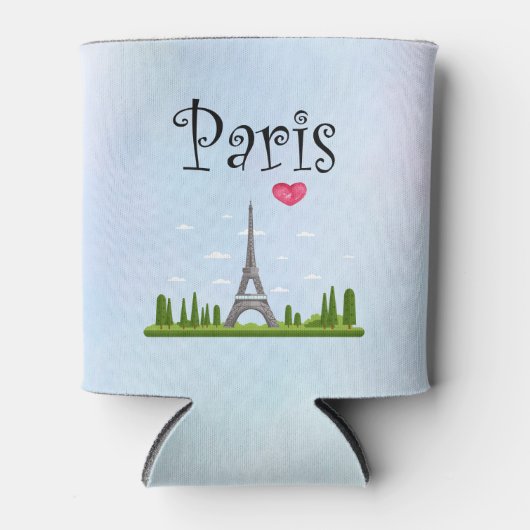 Rafraîchisseur Pour Canette Design français - Tour Eiffel à Paris (Devant)