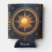 Rafraîchisseur Pour Canette Design graphique Eclipse solaire Ajouter un nom (Devant)