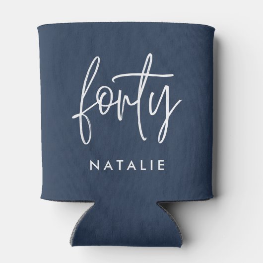 Rafraîchisseur Pour Canette Design moderne 40e anniversaire simple élégant scr (Dos)