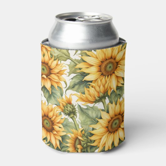 Rafraîchisseur Pour Canette Design Motif d'art Sunflower (Can devant)