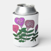 Rafraîchisseur Pour Canette Design Rose coloré (Can devant)