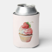 Rafraîchisseur Pour Canette Dessert sucré à la fraise Cupcake (Can devant)