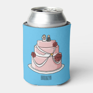 Rafraîchisseur Pour Canette dessin animé de gâteau mariage