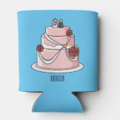 Rafraîchisseur Pour Canette dessin animé de gâteau mariage (Dos)