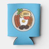 Rafraîchisseur Pour Canette dessin animé du petit-déjeuner anglais (Devant)