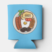 Rafraîchisseur Pour Canette dessin animé du petit-déjeuner anglais (Dos)