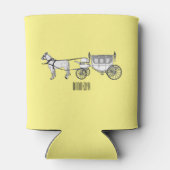 Rafraîchisseur Pour Canette dessin animé mariage cheval & calèche (Dos)