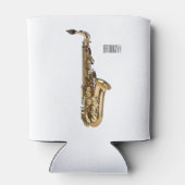 Rafraîchisseur Pour Canette dessin animé saxophone (Dos)