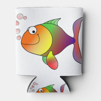 Rafraîchisseur Pour Canette dessin animé souriant de poisson rouge