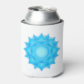 Rafraîchisseur Pour Canette Dessin de lotus de verre bleu (Can devant)