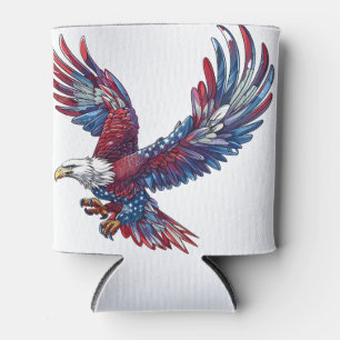 Rafraîchisseur Pour Canette Dessin d'un aigle, concept 4 juillet