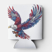 Rafraîchisseur Pour Canette Dessin d'un aigle, concept 4 juillet (Dos)