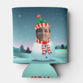 Rafraîchisseur Pour Canette Dessin Snowman Avec Visage Personnalisable (Dos)