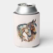 Rafraîchisseur Pour Canette Deux beaux chevaux Boho occidental (Can Dos)