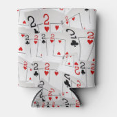 Rafraîchisseur Pour Canette Deux Cartes de Poker Numéro Scatted, (Devant)