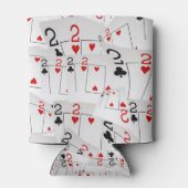 Rafraîchisseur Pour Canette Deux Cartes de Poker Numéro Scatted, (Dos)