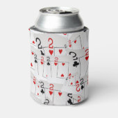 Rafraîchisseur Pour Canette Deux Cartes de Poker Numéro Scatted, (Can Dos)