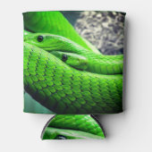 Rafraîchisseur Pour Canette Deux serpents verts (Devant)