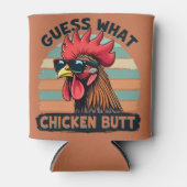 Rafraîchisseur Pour Canette Devinez Quel Beurre De Poulet Drôle Rooster Rétro (Devant)