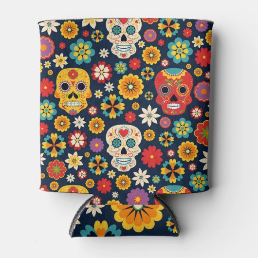 Rafraîchisseur Pour Canette Dia de los Muertos Vintage (Devant)
