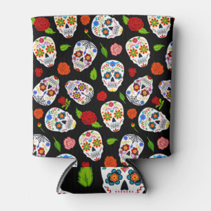 Rafraîchisseur Pour Canette Dia Los Muertos : motif crâne à sucre.