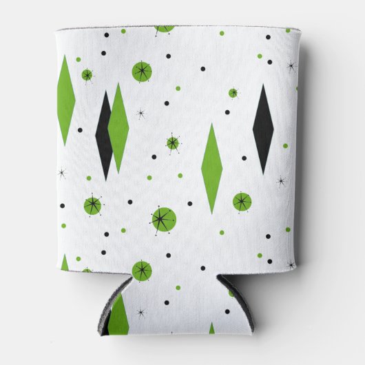 Rafraîchisseur Pour Canette Diamants verts Rétro et Starburts peuvent refroidi (Devant)