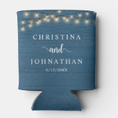 Rafraîchisseur Pour Canette Dîner et fête mariage, Lumières à cordes rustiques (Dos)