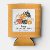 Rafraîchisseur Pour Canette Dîner Thanksgiving Citrouilles floraux modernes (Devant)