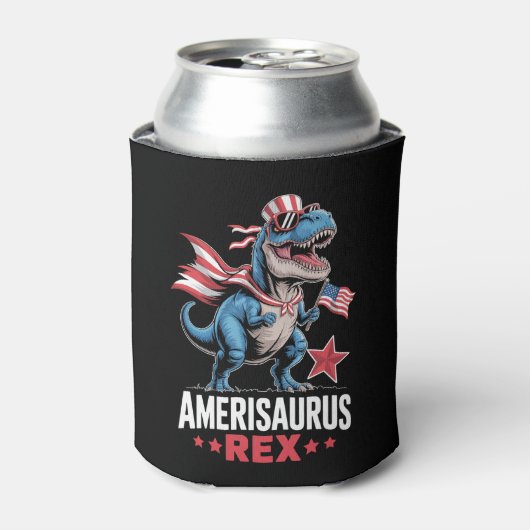 Rafraîchisseur Pour Canette Dinosaur 4 juillet Amerisaurus T Rex Funny (Can devant)