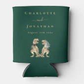 Rafraîchisseur Pour Canette Dinosaur Thème Mariage Vert foncé (Devant)