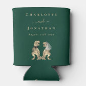 Rafraîchisseur Pour Canette Dinosaur Thème Mariage Vert foncé (Dos)