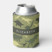 Rafraîchisseur Pour Canette Dinosaure Motif, Dinosaur Silhouette, Votre Nom (Can devant)