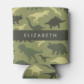 Rafraîchisseur Pour Canette Dinosaure Motif, Dinosaur Silhouette, Votre Nom (Dos)